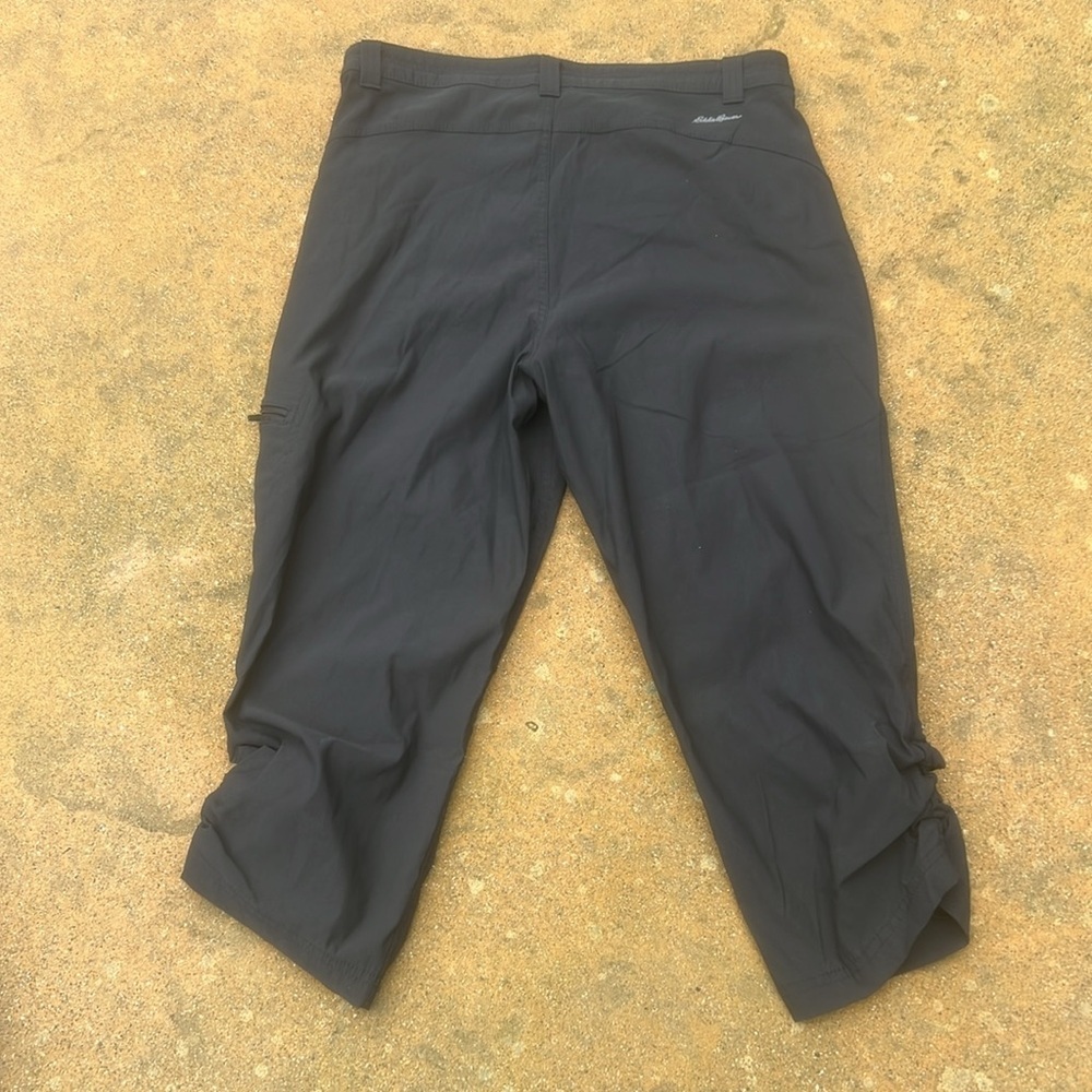 Eddie Bauer Women's Rainier Black Capri Waterproof Pant Size 12 - Picture 7 of 9